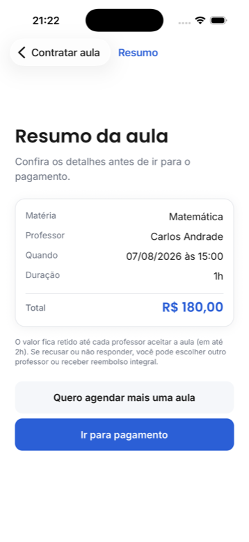 App da ELEVE, Confirme e pague com segurança