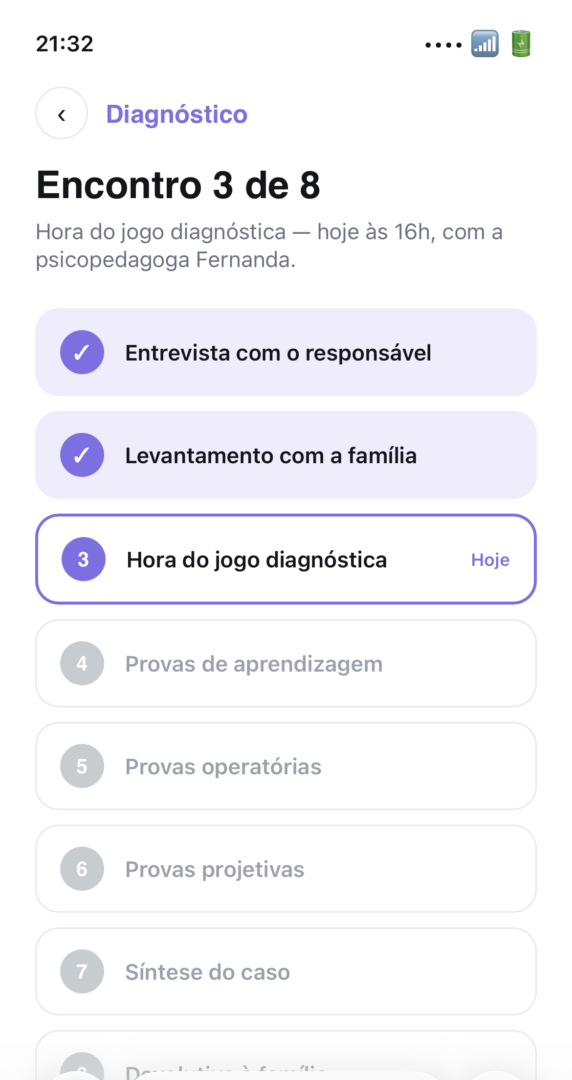 App da ELEVE, Participe dos oito encontros